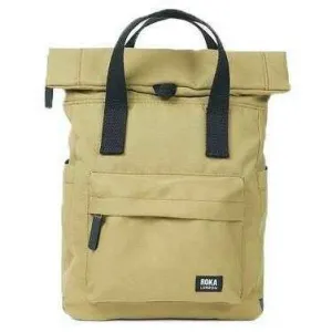 Roka Canfield B Small Black Label Recycled Canvas Backpack - Khaki Green