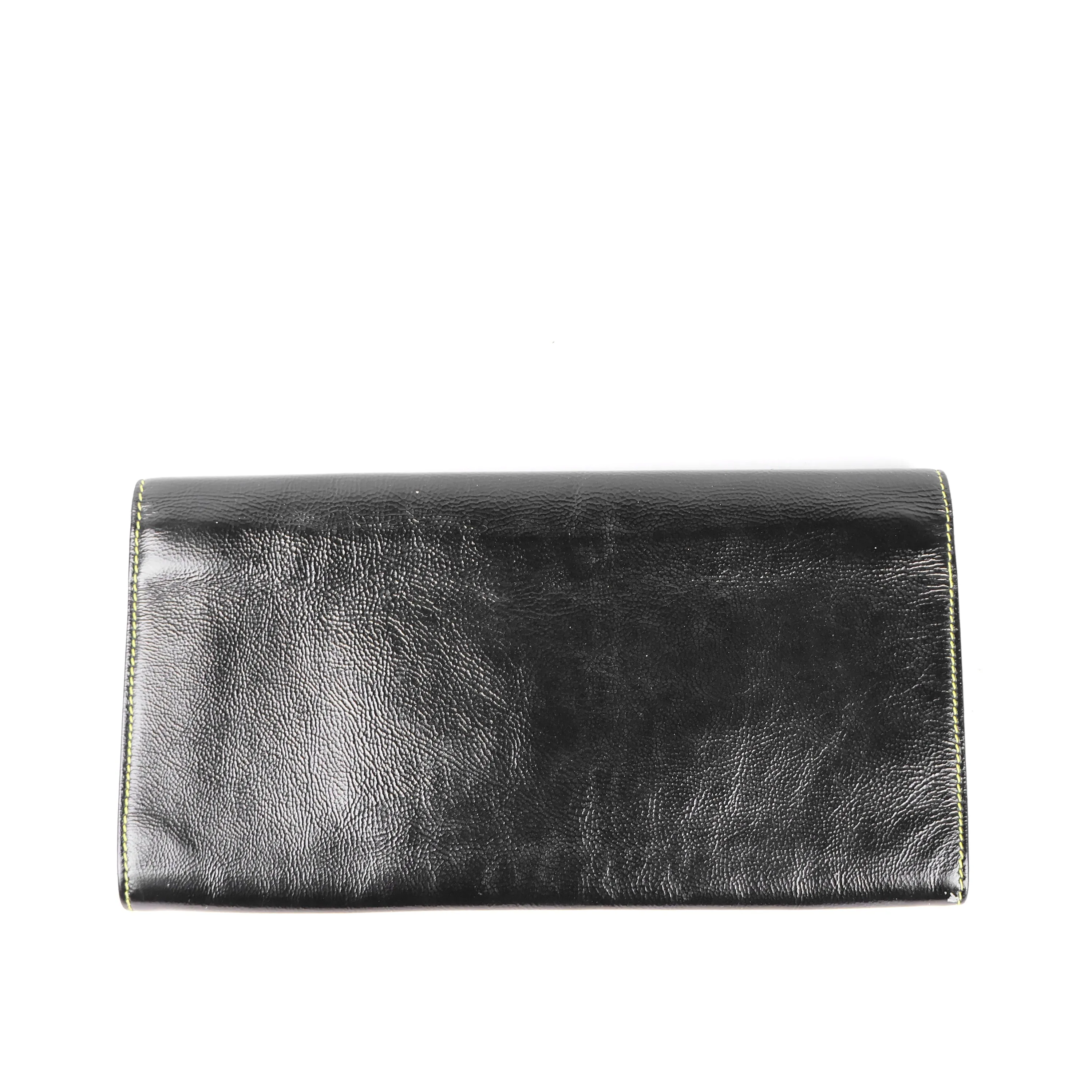 Saint Laurent Patent Clutch Black