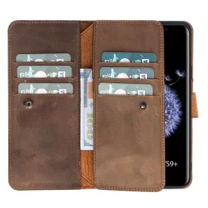 Samsung Galaxy S9 Plus Dual Fold Magnetic Detachable Leather Wallet Case