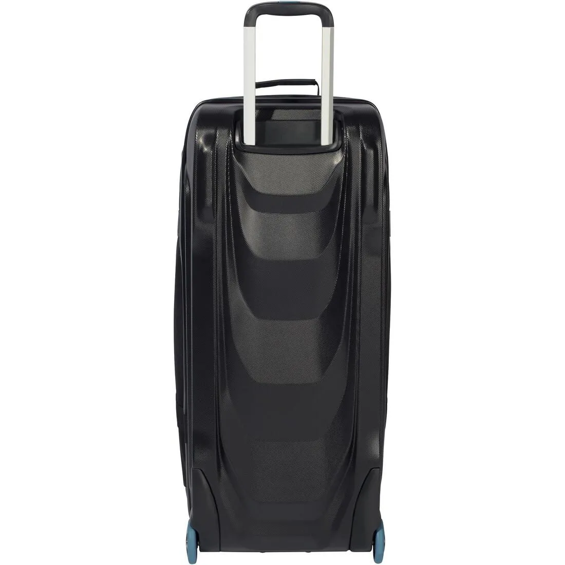 Scuba-diving travel bag 90 L with rigid shell and wheels - black/blue