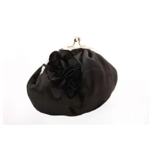 Serenade Black Rose Evening Bag