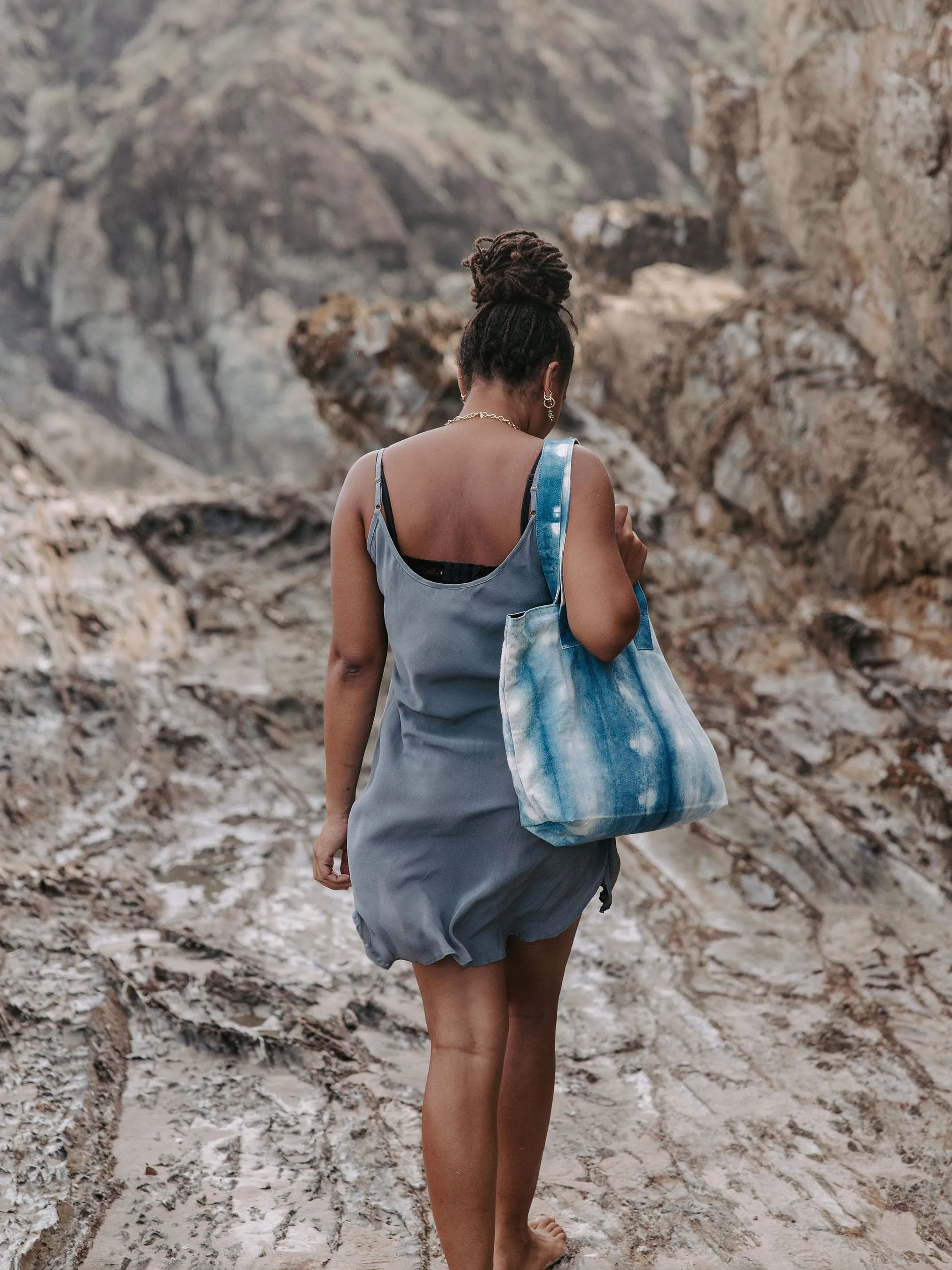 Shibori Tote Bag - Indigo