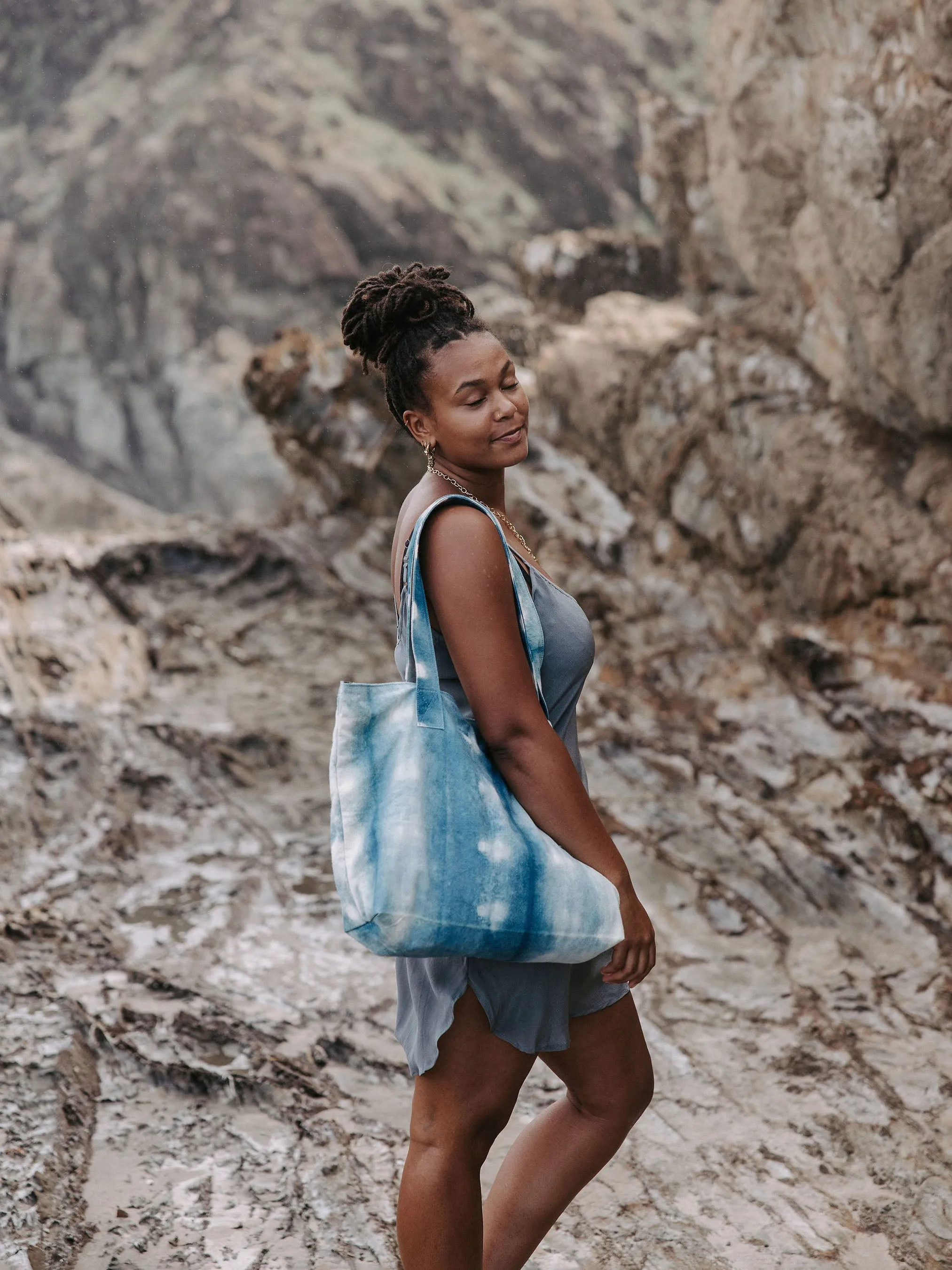 Shibori Tote Bag - Indigo