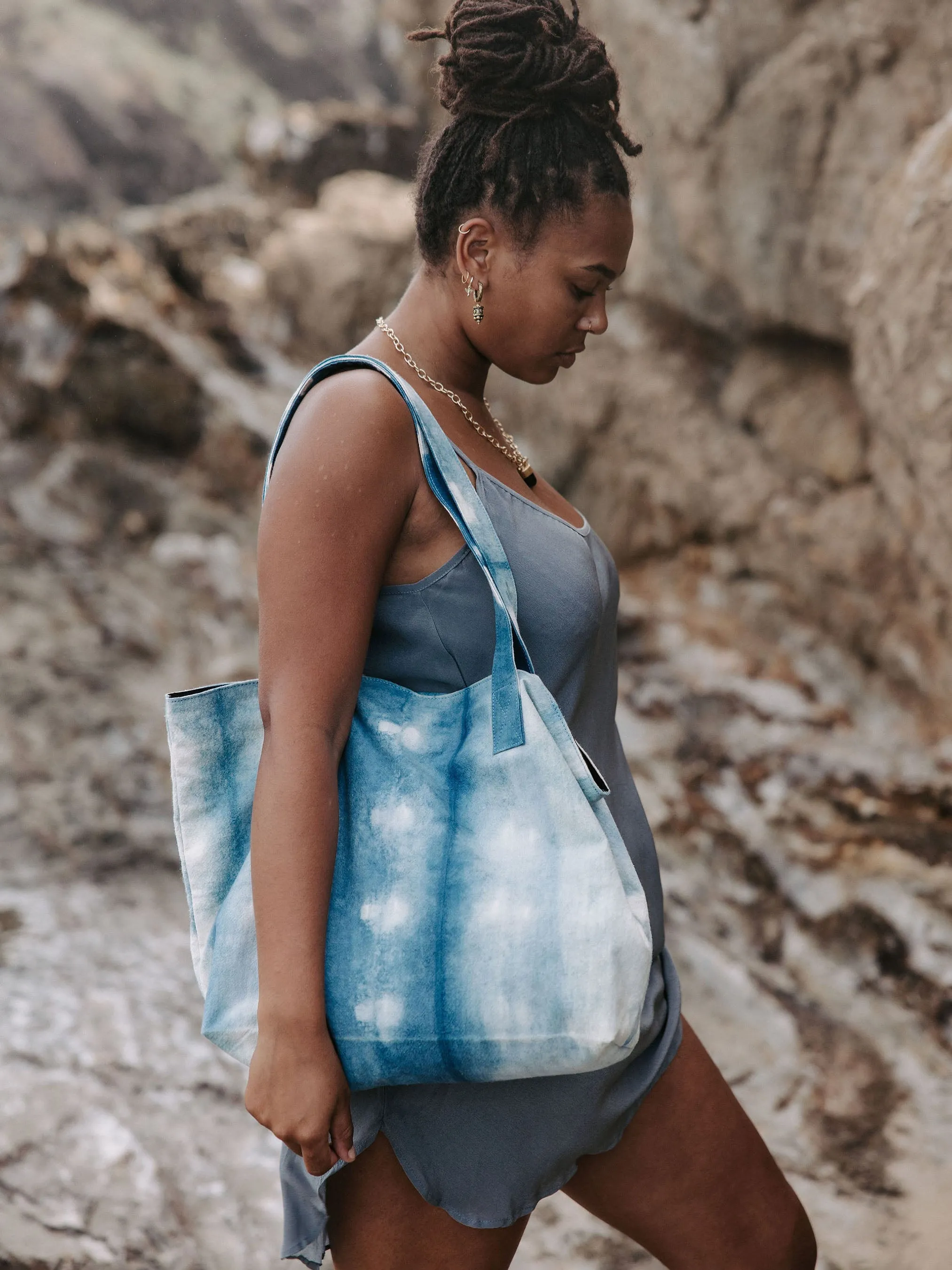 Shibori Tote Bag - Indigo