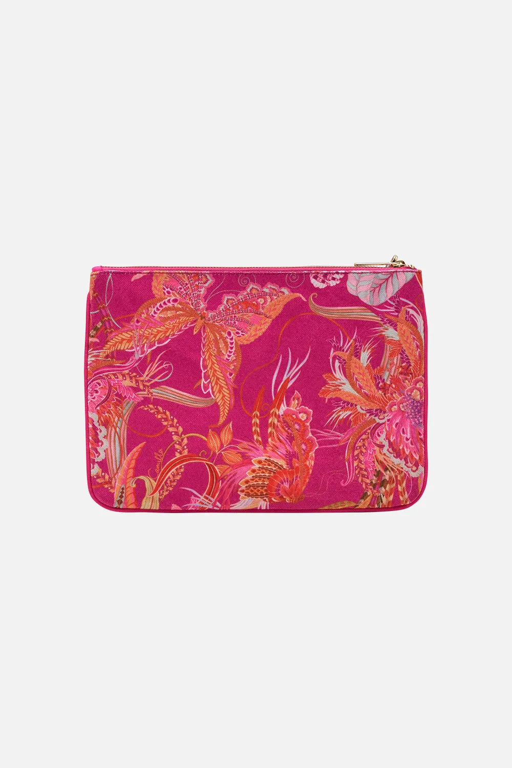 SMALL CANVAS CLUTCH A HEART THAT FLUTTERS