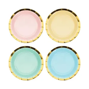 Small Pastel Mix Party Plates (8 Pack)