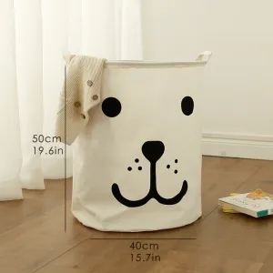 Smile Dog Printed Quilted Storage Bag With Handle Storage Bin Closet Toy Box Container Organizer Fab