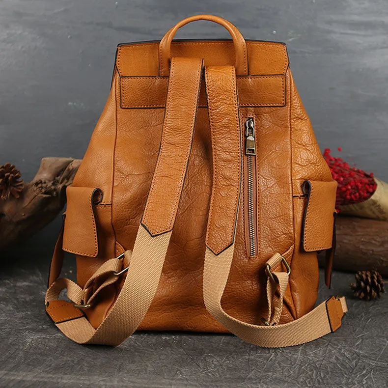 Stylish Ladies Genuine Leather Backpack Purse Rucksack Bag For Women