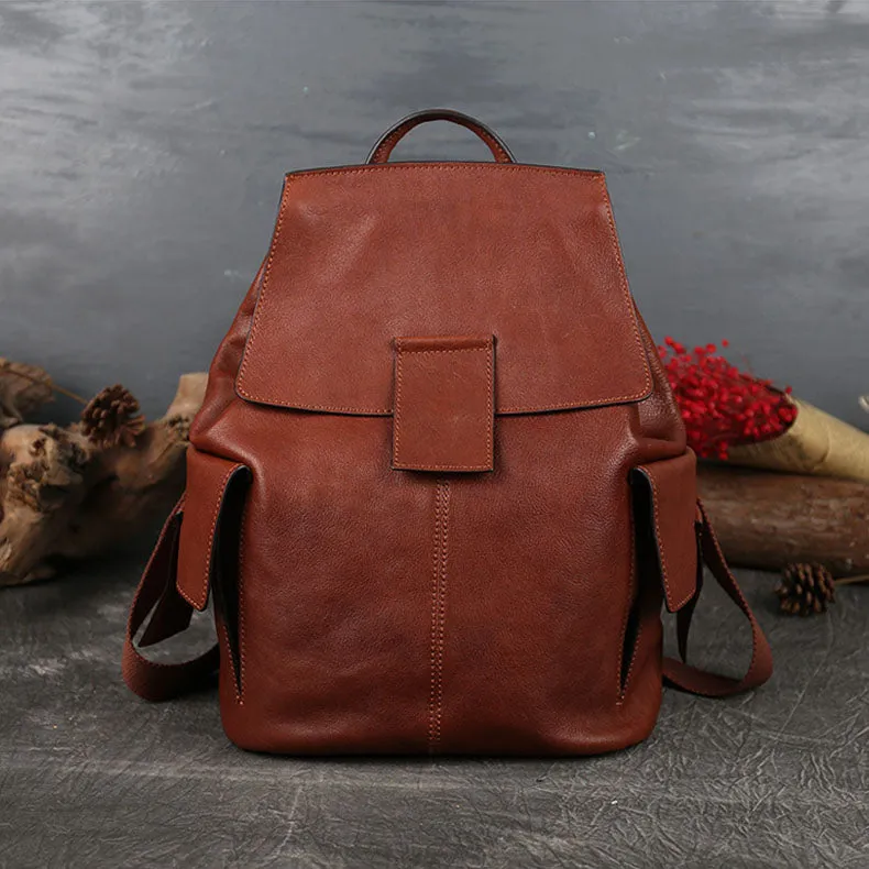 Stylish Ladies Genuine Leather Backpack Purse Rucksack Bag For Women