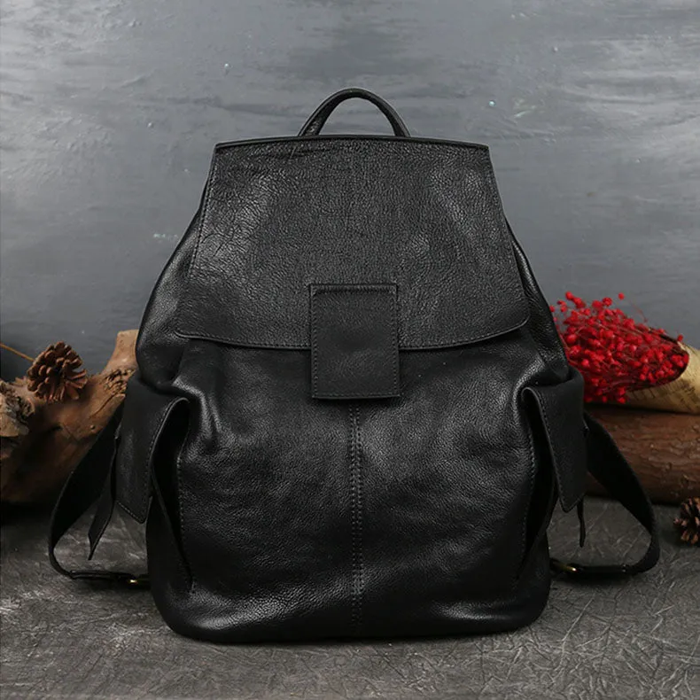 Stylish Ladies Genuine Leather Backpack Purse Rucksack Bag For Women