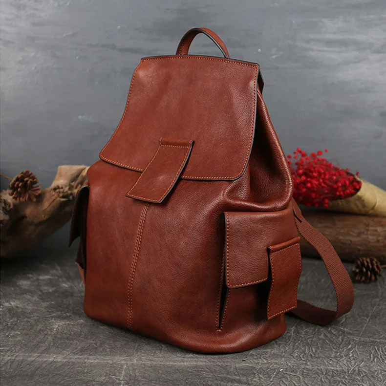 Stylish Ladies Genuine Leather Backpack Purse Rucksack Bag For Women