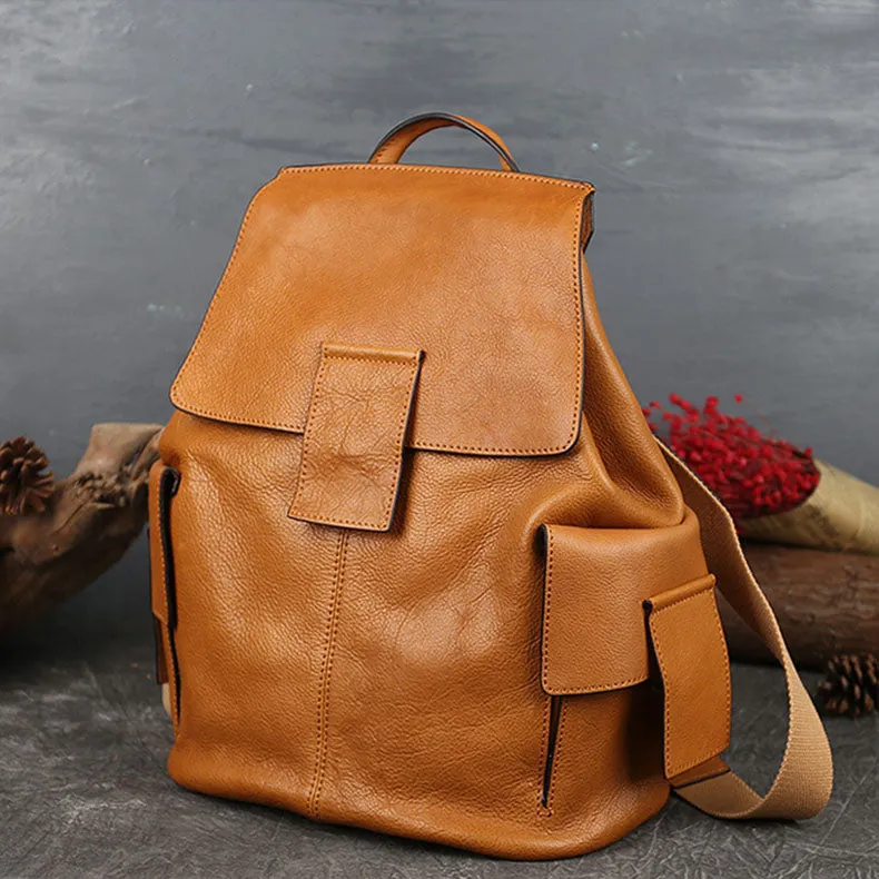 Stylish Ladies Genuine Leather Backpack Purse Rucksack Bag For Women