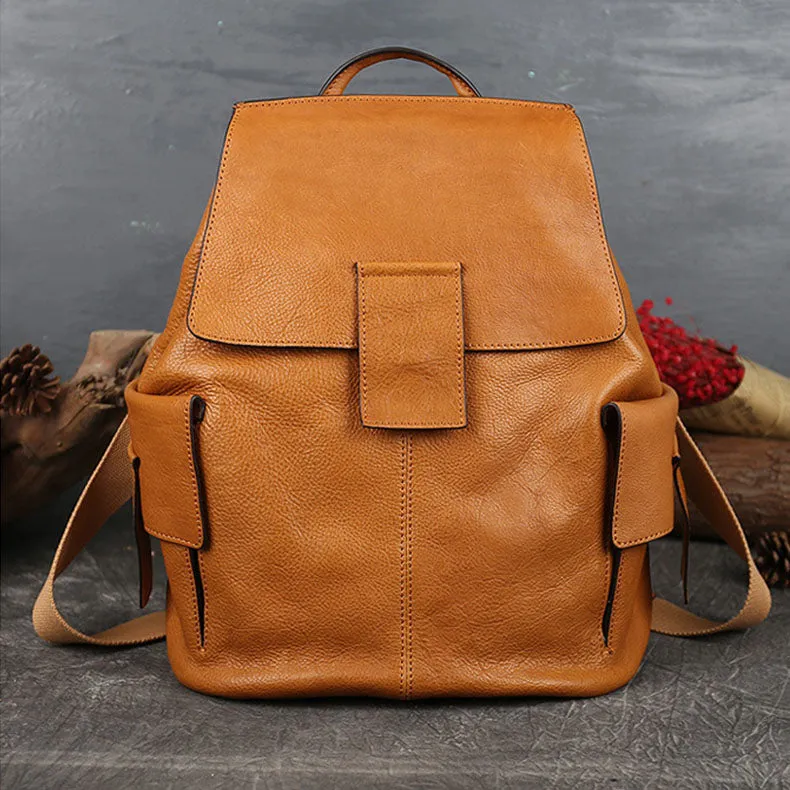 Stylish Ladies Genuine Leather Backpack Purse Rucksack Bag For Women