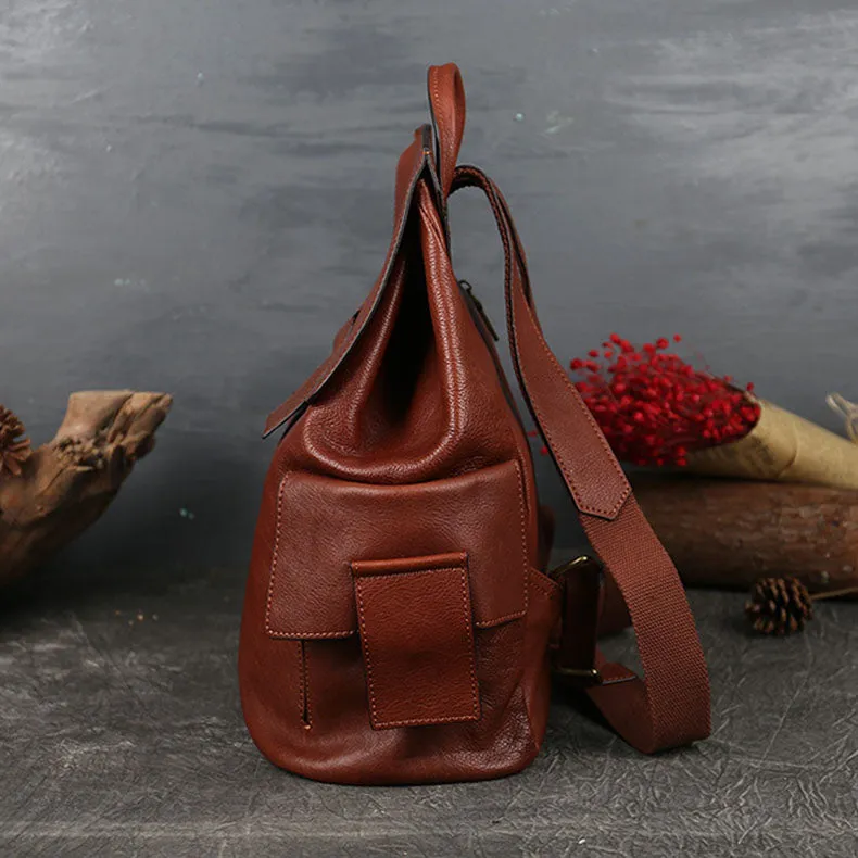 Stylish Ladies Genuine Leather Backpack Purse Rucksack Bag For Women