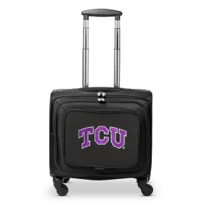 TCU Horned Frogs 14" Black Wheeled Laptop Overnighter