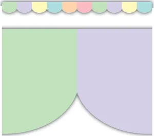 Teacher Created Resources Pastel Pop Scalloped Die-Cut Border Trim