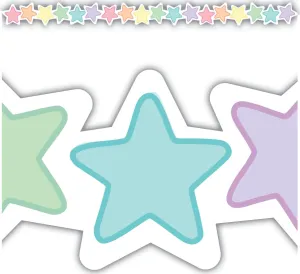 Teacher Created Resources Pastel Pop Stars Die-Cut Border Trim