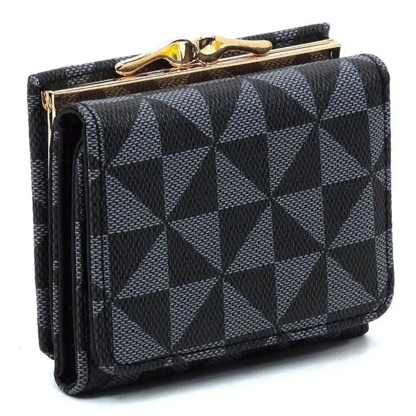 TEEK - PM Monogram Kiss Lock Tri-Fold Wallet