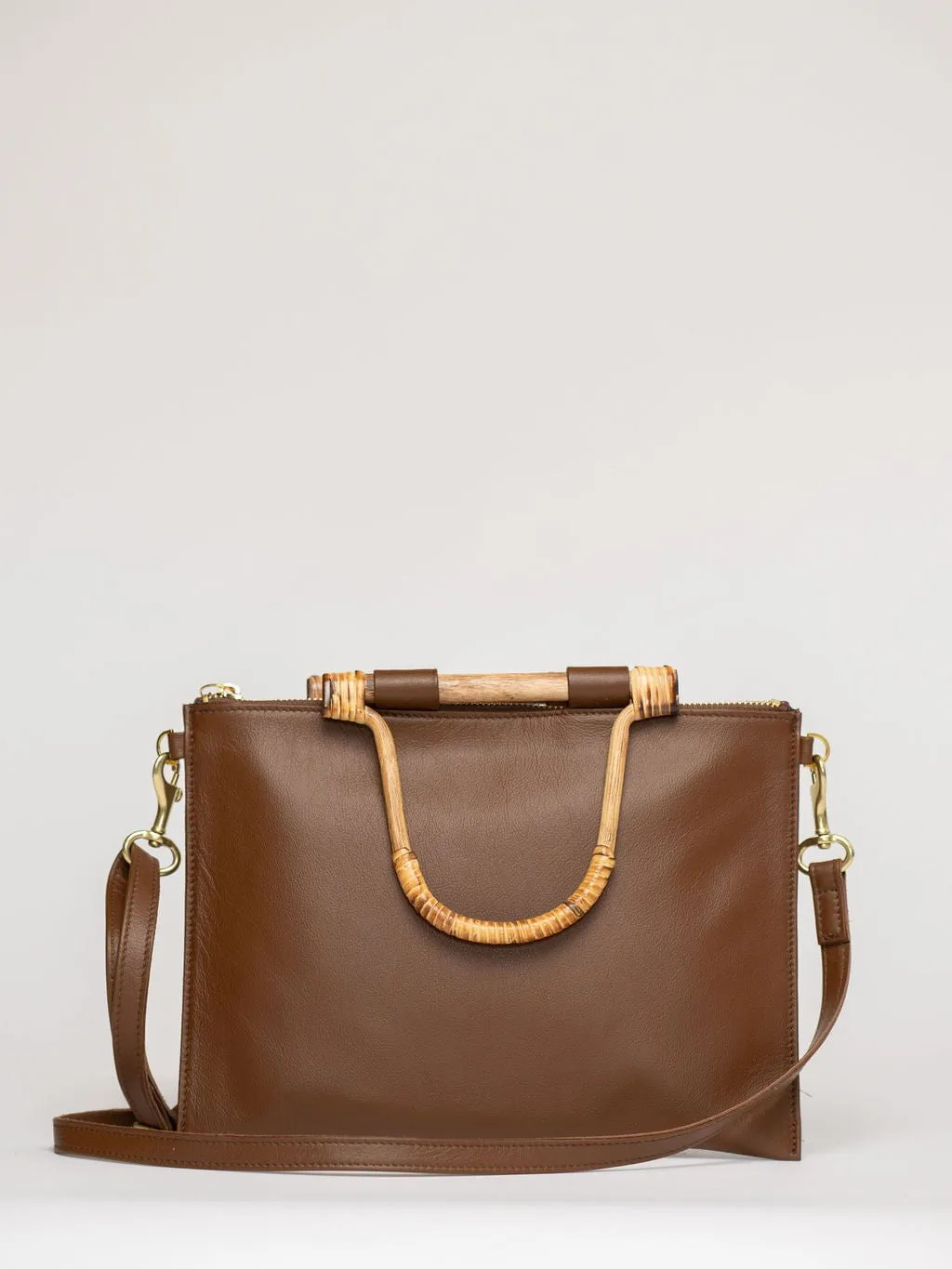 The Bamboo Clutch   Crossbody | Chocolate