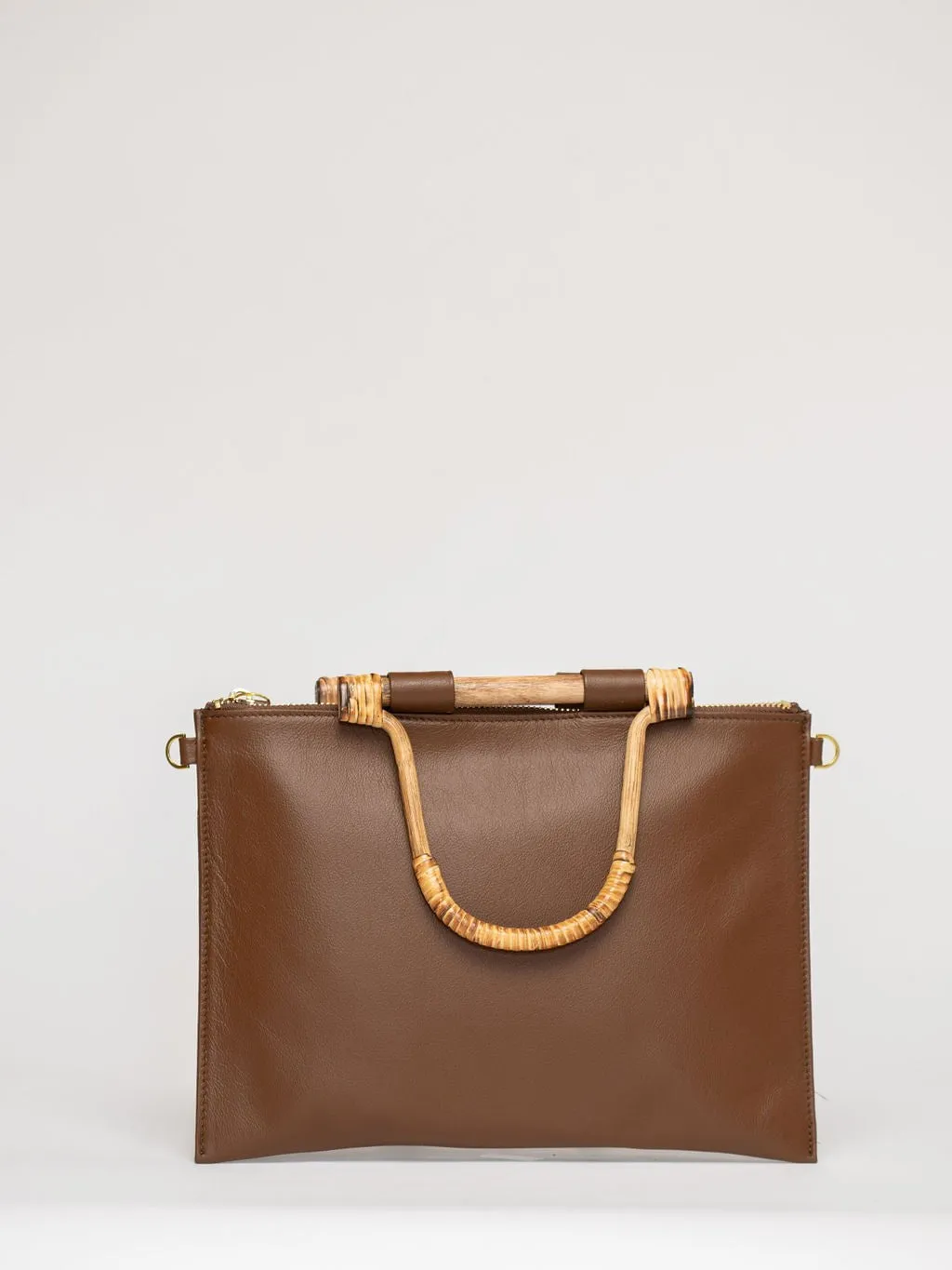 The Bamboo Clutch   Crossbody | Chocolate