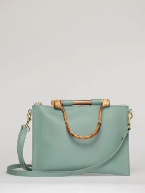 The Bamboo Clutch   Crossbody | Seafoam