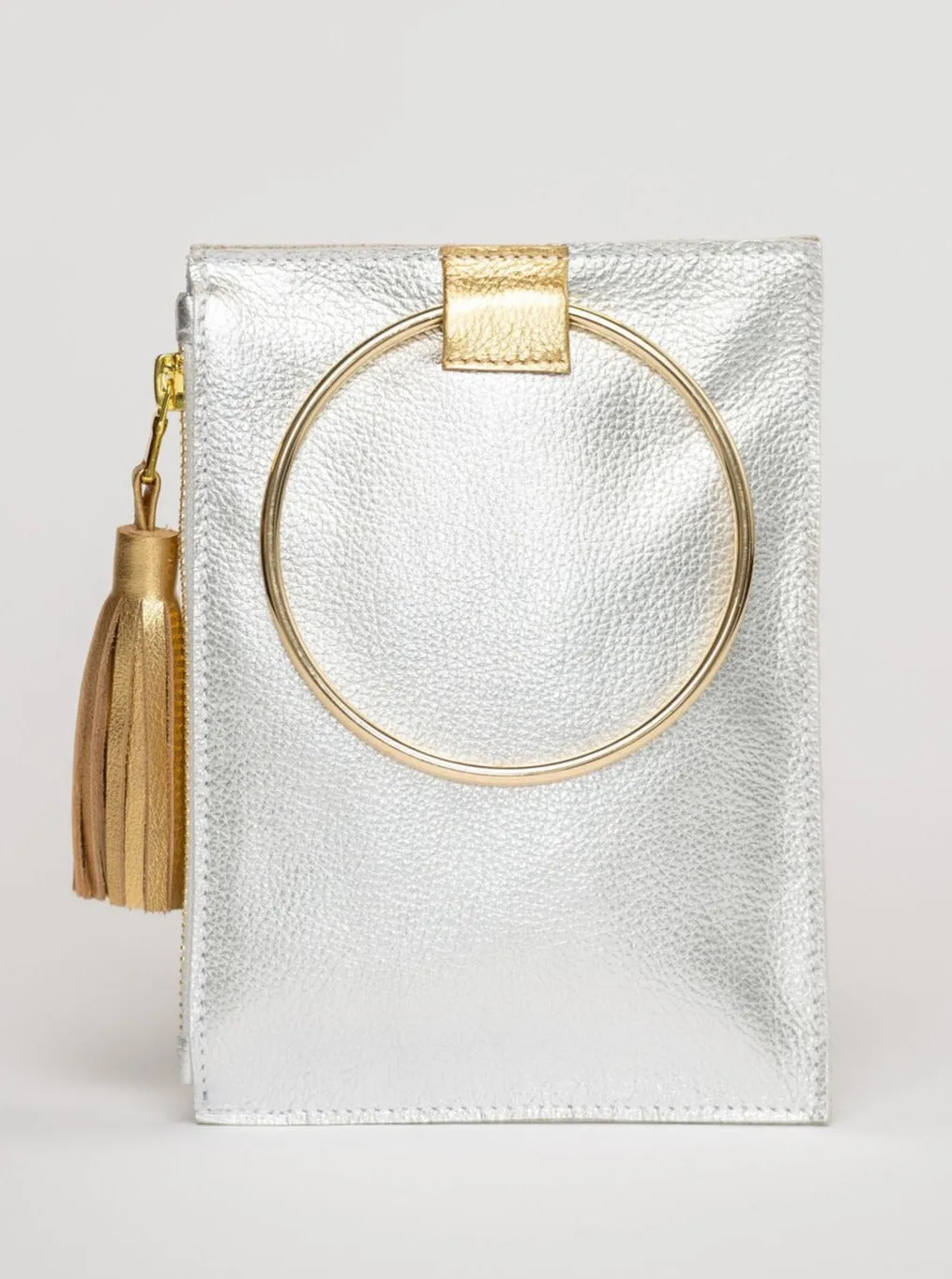 The Metal Ring Wristlet | Silver