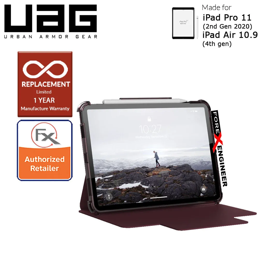 UAG [U] Lucent for iPad Air 10.9" ( 5th - 4th Gen ) ( 2022 - 2020 ) - iPad Pro 11 2020 (2nd Gen) - Aubergine- Dusty Rose Color (Barcode : 812451038279 )