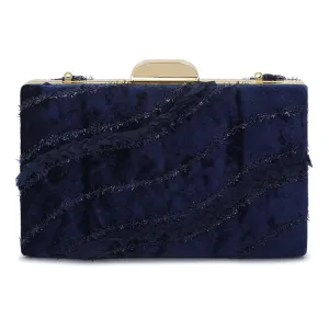 Velvet Ribbon Clutch Bag