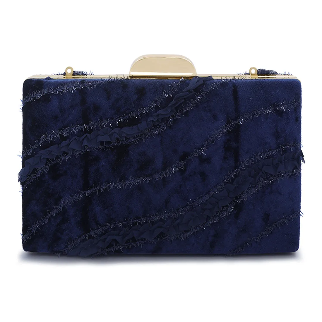 Velvet Ribbon Clutch Bag