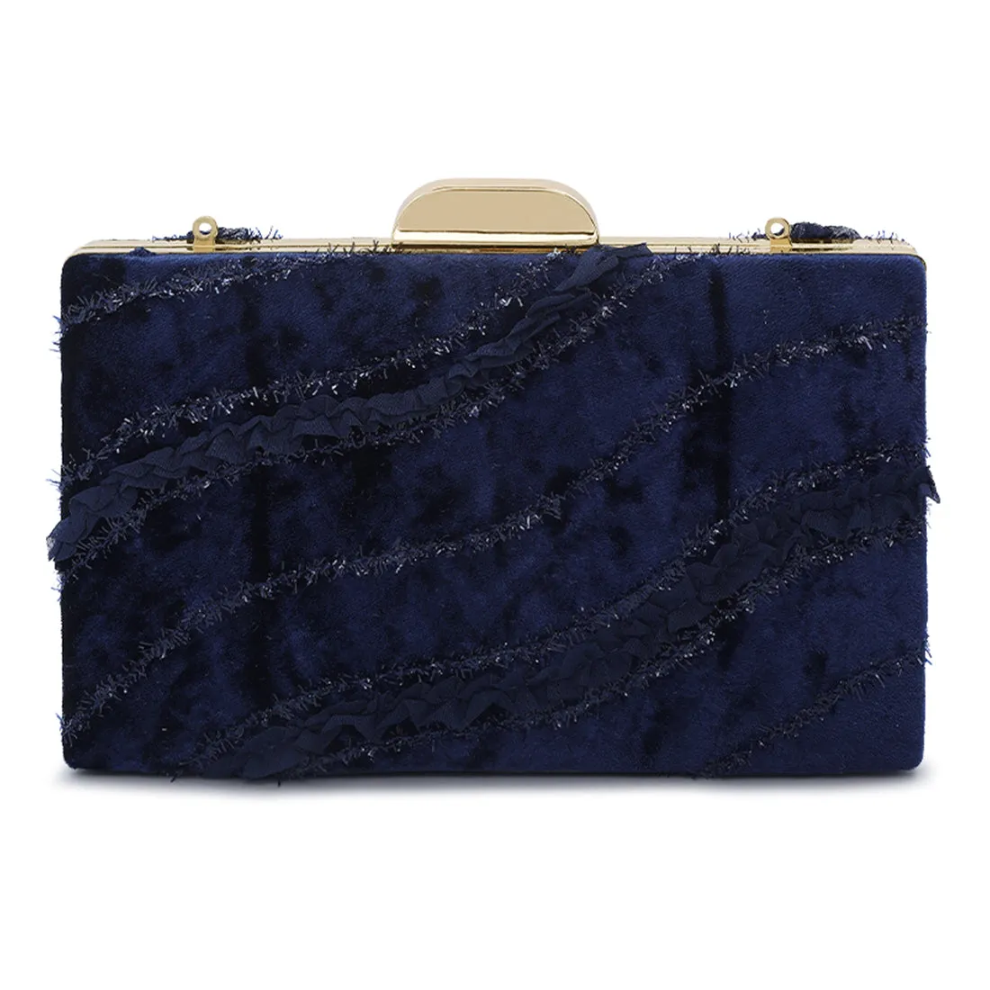 Velvet Ribbon Clutch Bag