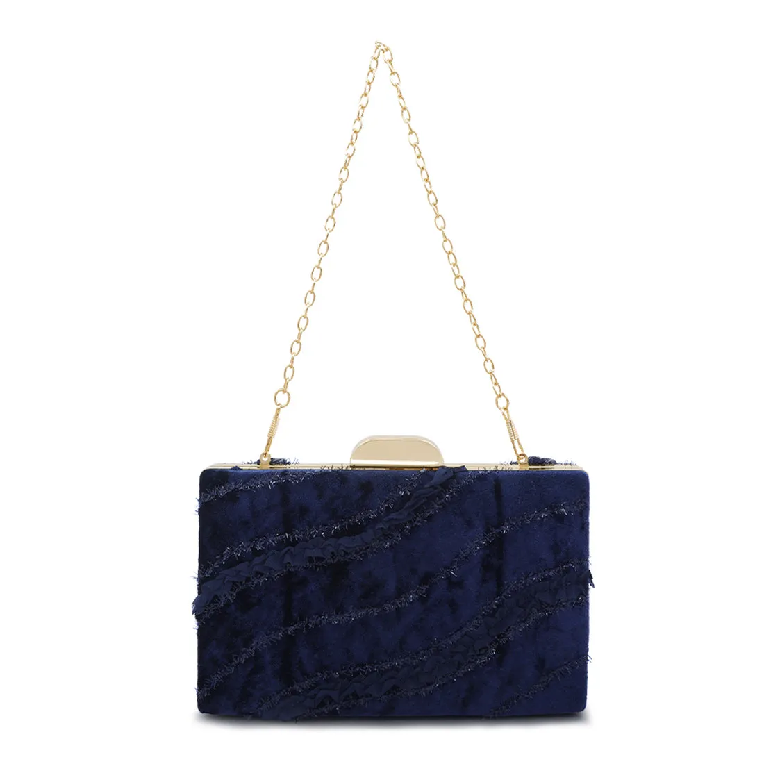 Velvet Ribbon Clutch Bag