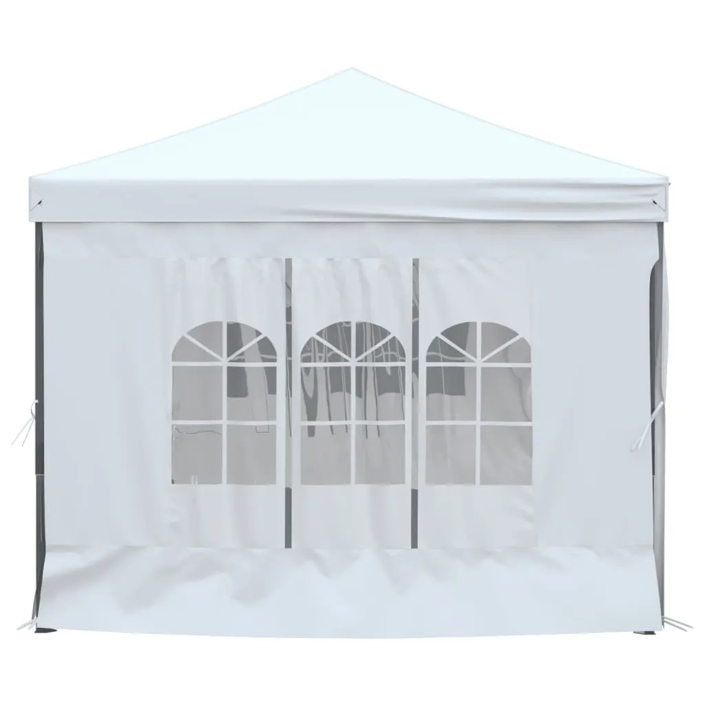 vidaXL Folding Party Tent with Sidewalls White 3x6 m