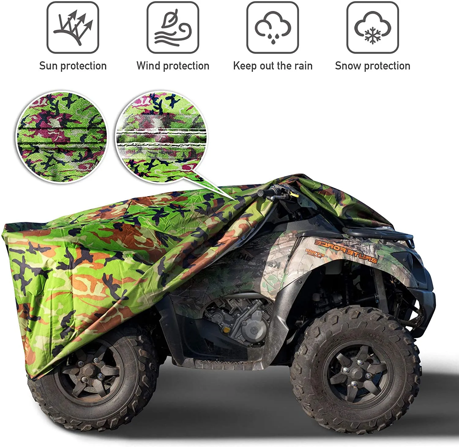 Waterproof 3Xl 190T Ployster Fiber Anyi Uv Quad Bike Tractor Atv Cover