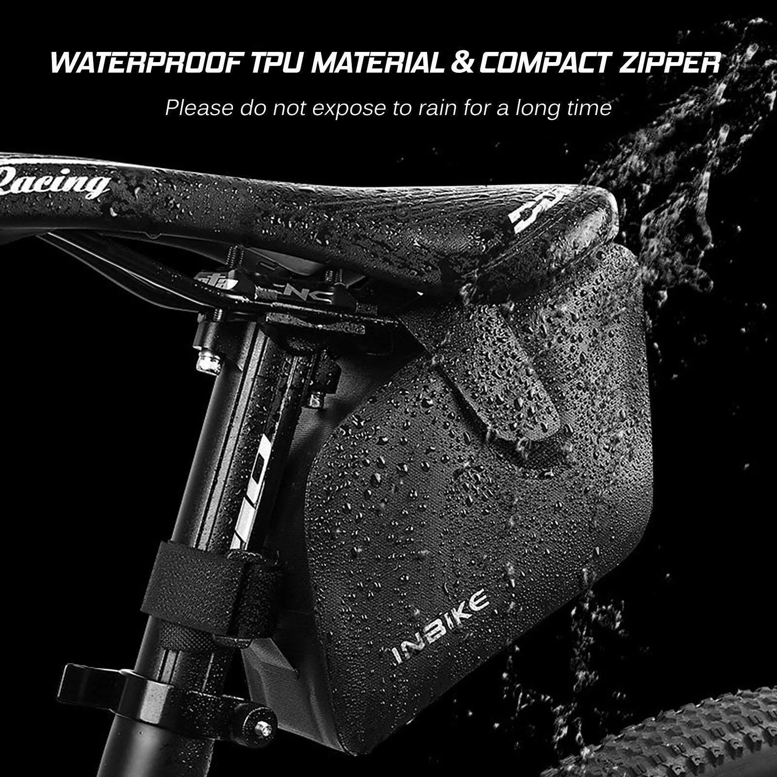 Waterproof Bicycle Saddle Bag Reflective Bike Seat Bag Solid Cycling Rear Seat Post Bag Tail Rear Bag MTB Road Bike Bag Bicycle Storage Bag