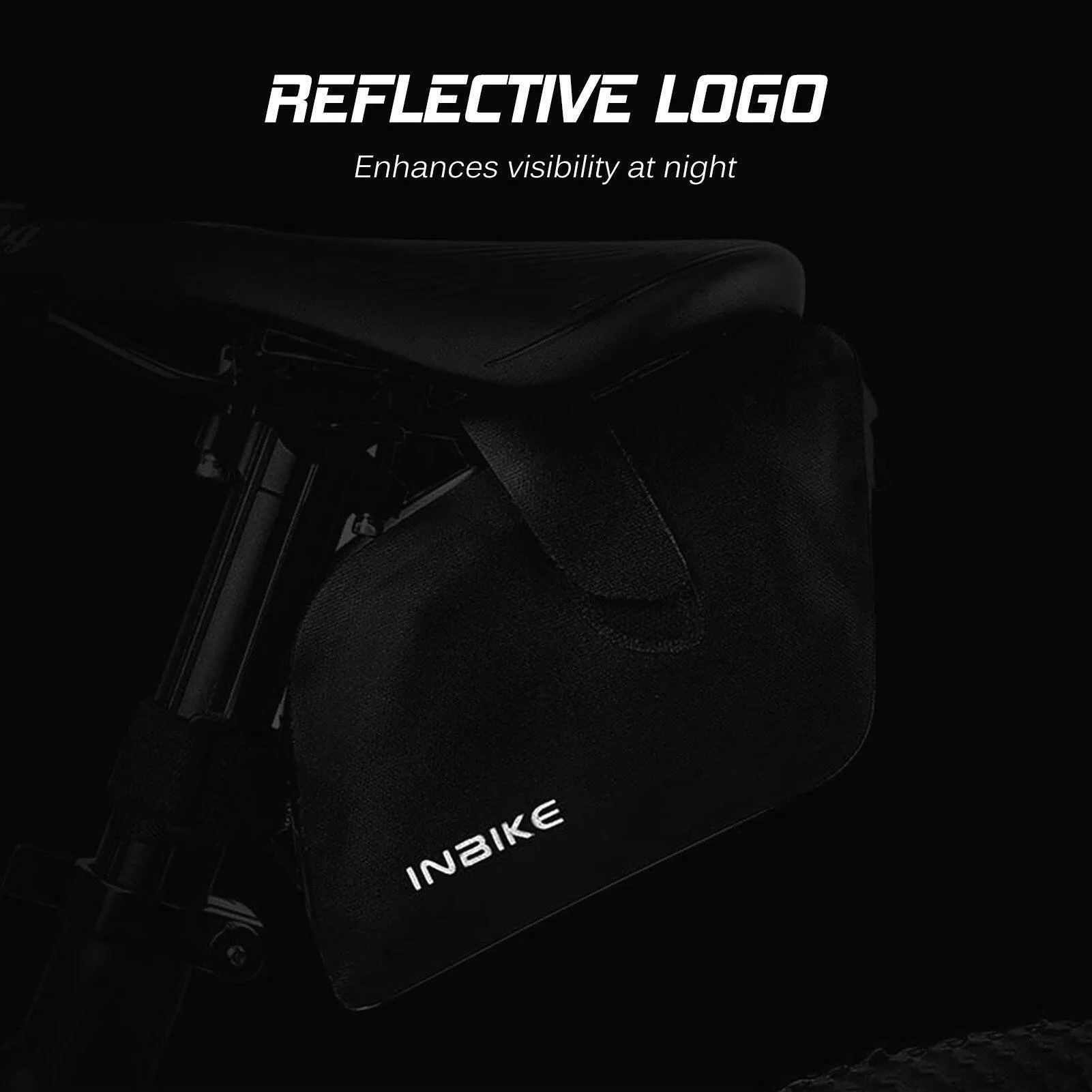 Waterproof Bicycle Saddle Bag Reflective Bike Seat Bag Solid Cycling Rear Seat Post Bag Tail Rear Bag MTB Road Bike Bag Bicycle Storage Bag