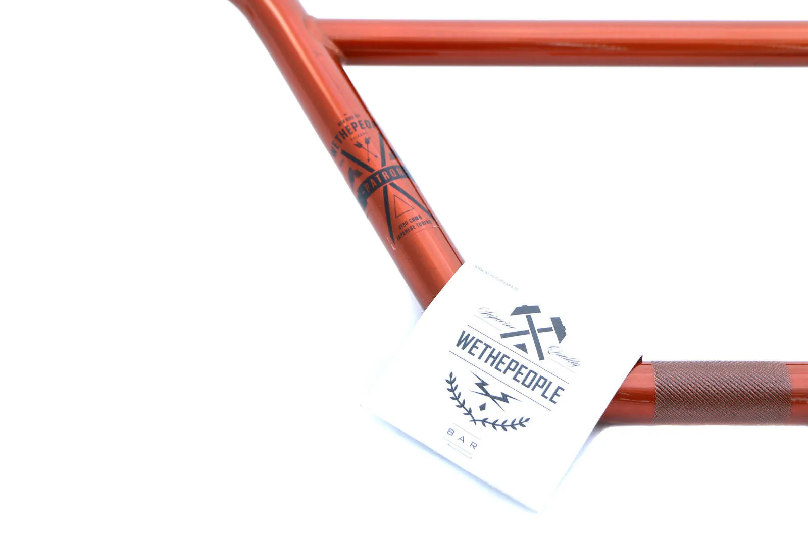 WETHEPEOPLE PATRON 8.75” RISE BMX CR-MO 735mm WIDE HANDLEBAR LUCENT ORANGE