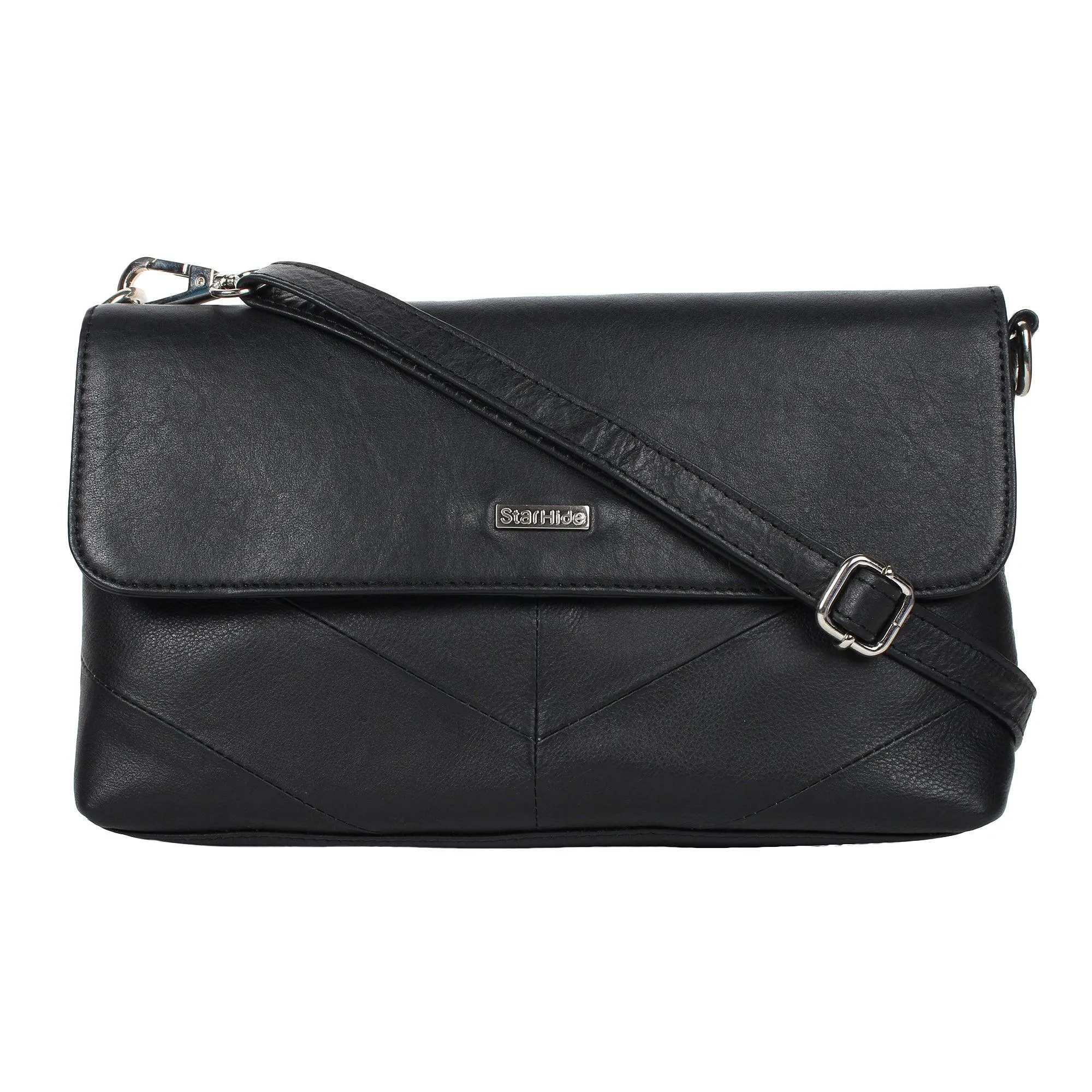 Women's Leather Cross Body Shoulder Bag with Long Adjustable Strap And a Inner RFID Protected Pocket 5620