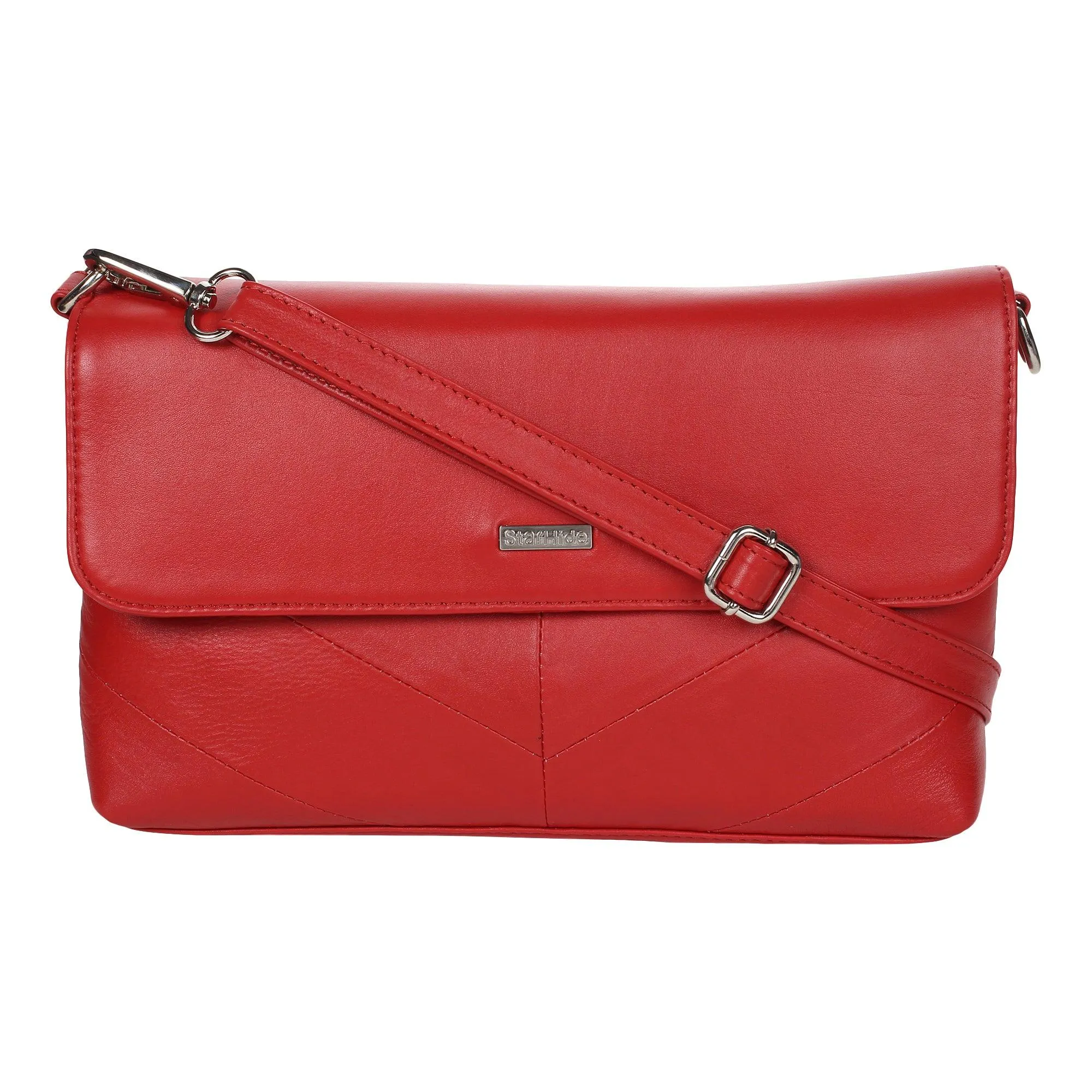 Women's Leather Cross Body Shoulder Bag with Long Adjustable Strap And a Inner RFID Protected Pocket 5620