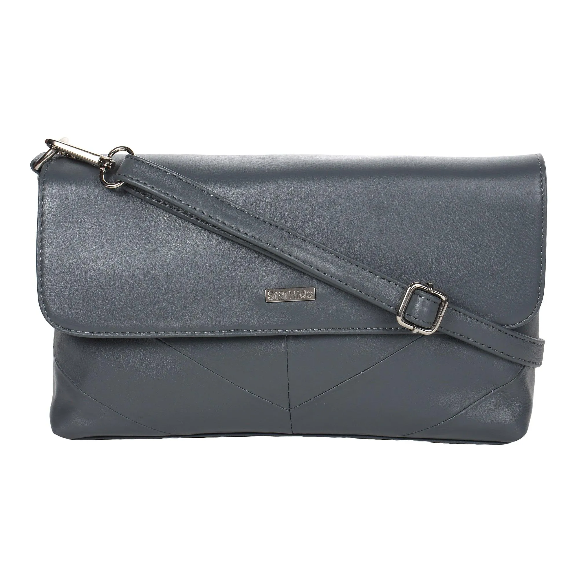 Women's Leather Cross Body Shoulder Bag with Long Adjustable Strap And a Inner RFID Protected Pocket 5620