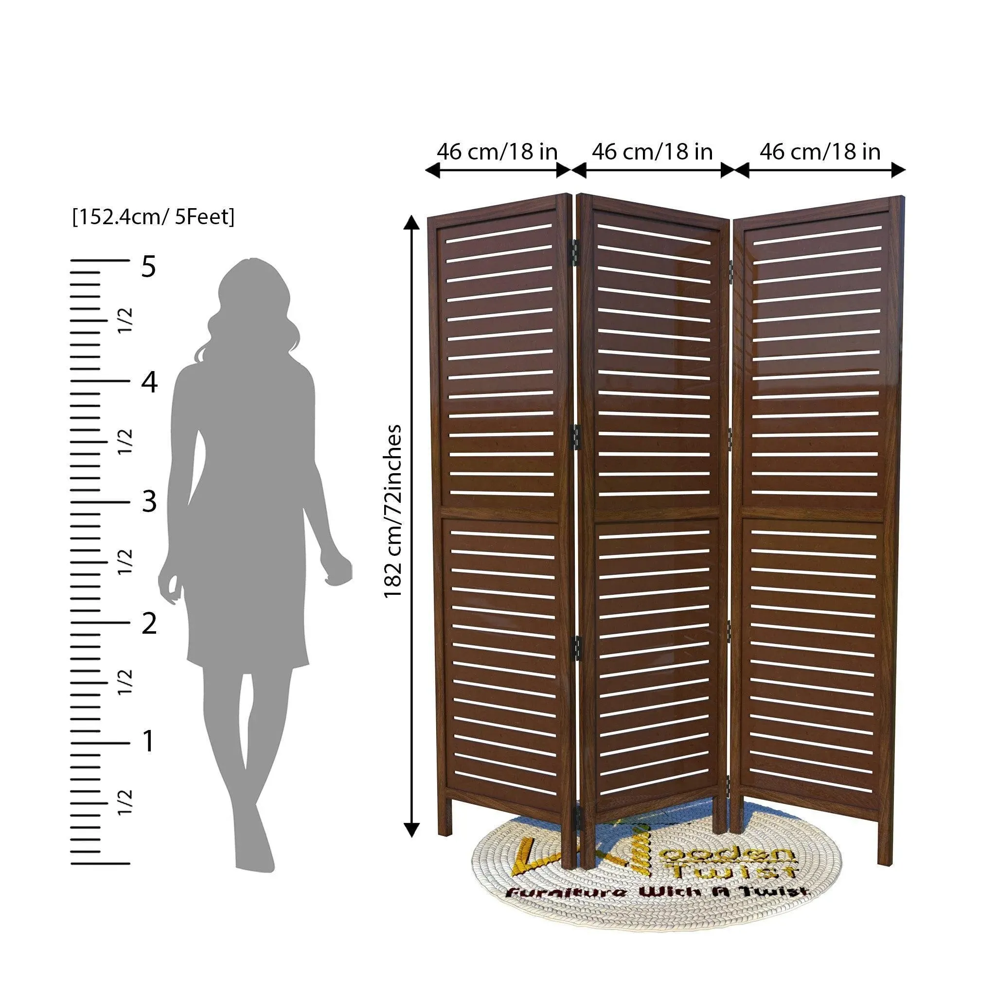 Wooden Handicrafts Partition Wooden Room Divider (Mango Wood)