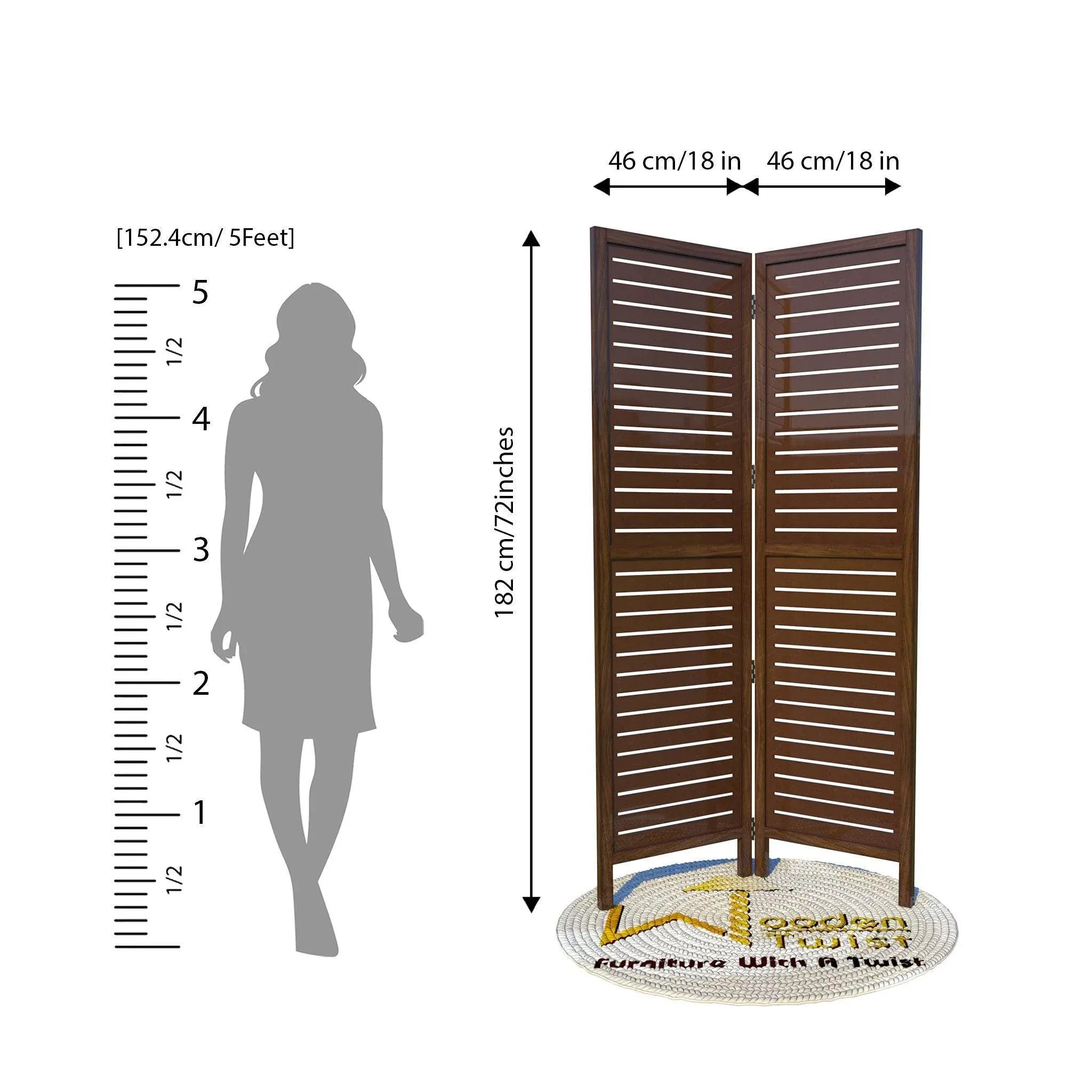 Wooden Handicrafts Partition Wooden Room Divider (Mango Wood)