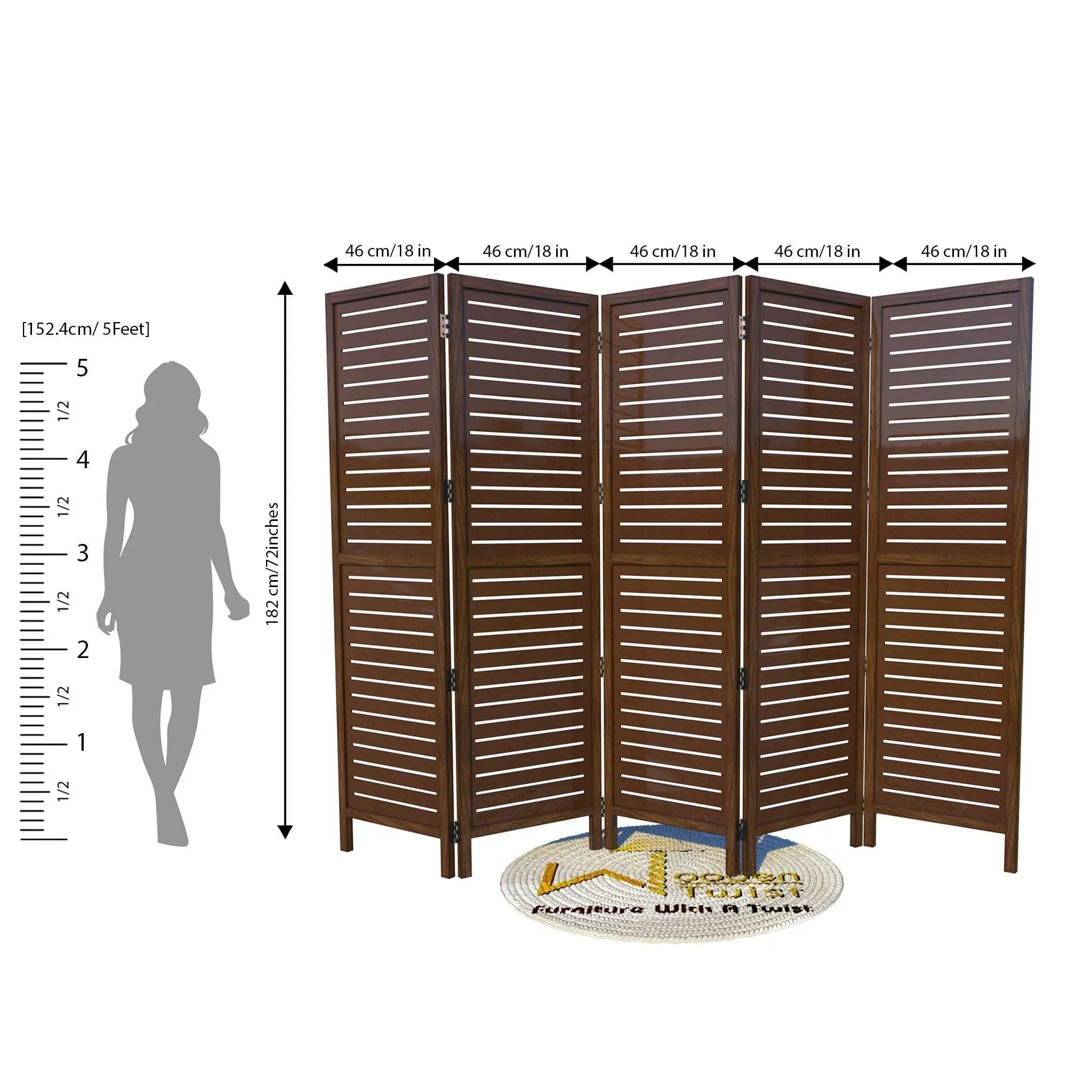 Wooden Handicrafts Partition Wooden Room Divider (Mango Wood)