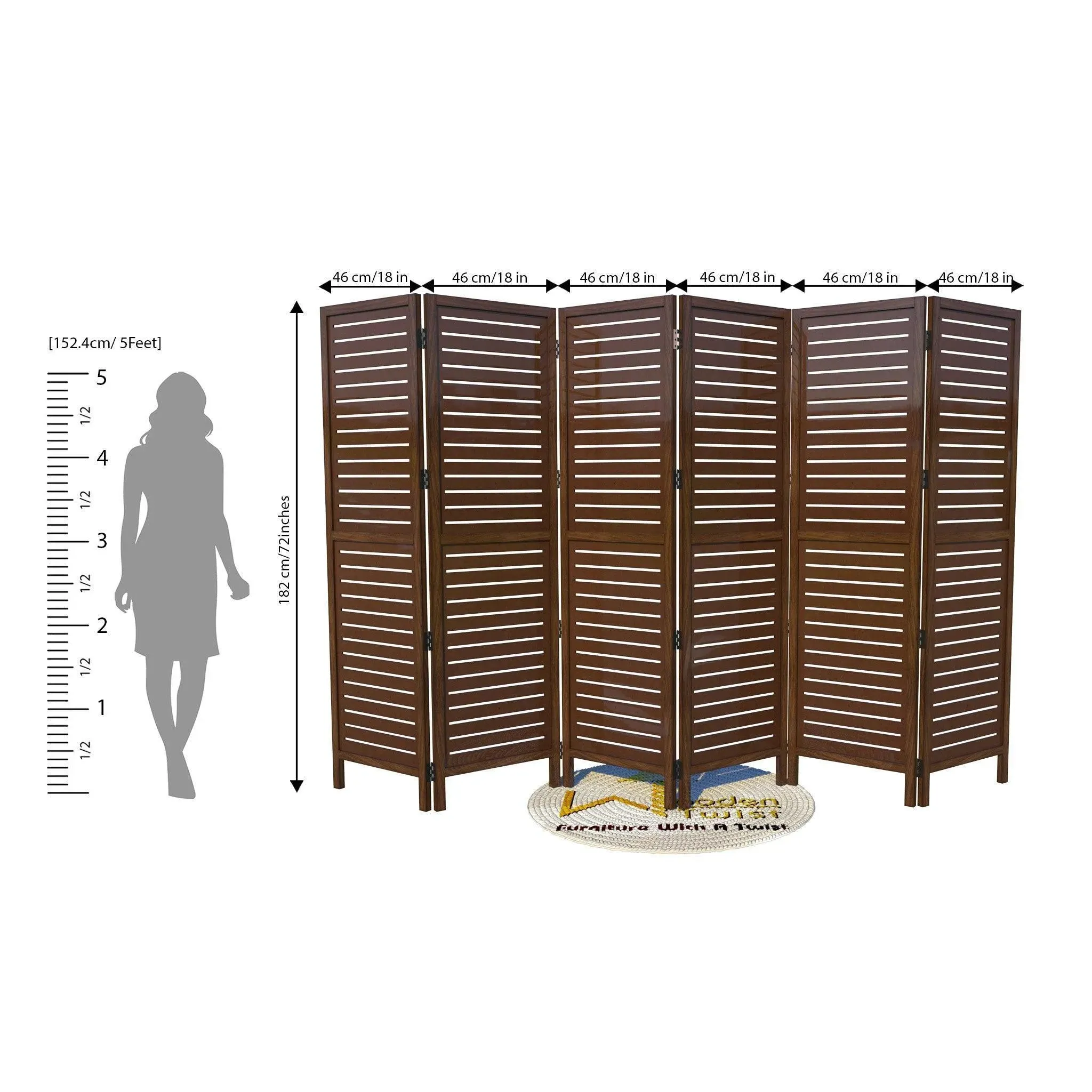 Wooden Handicrafts Partition Wooden Room Divider (Mango Wood)