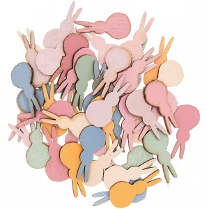 Wooden Pastel Bunny Rabbit Confetti