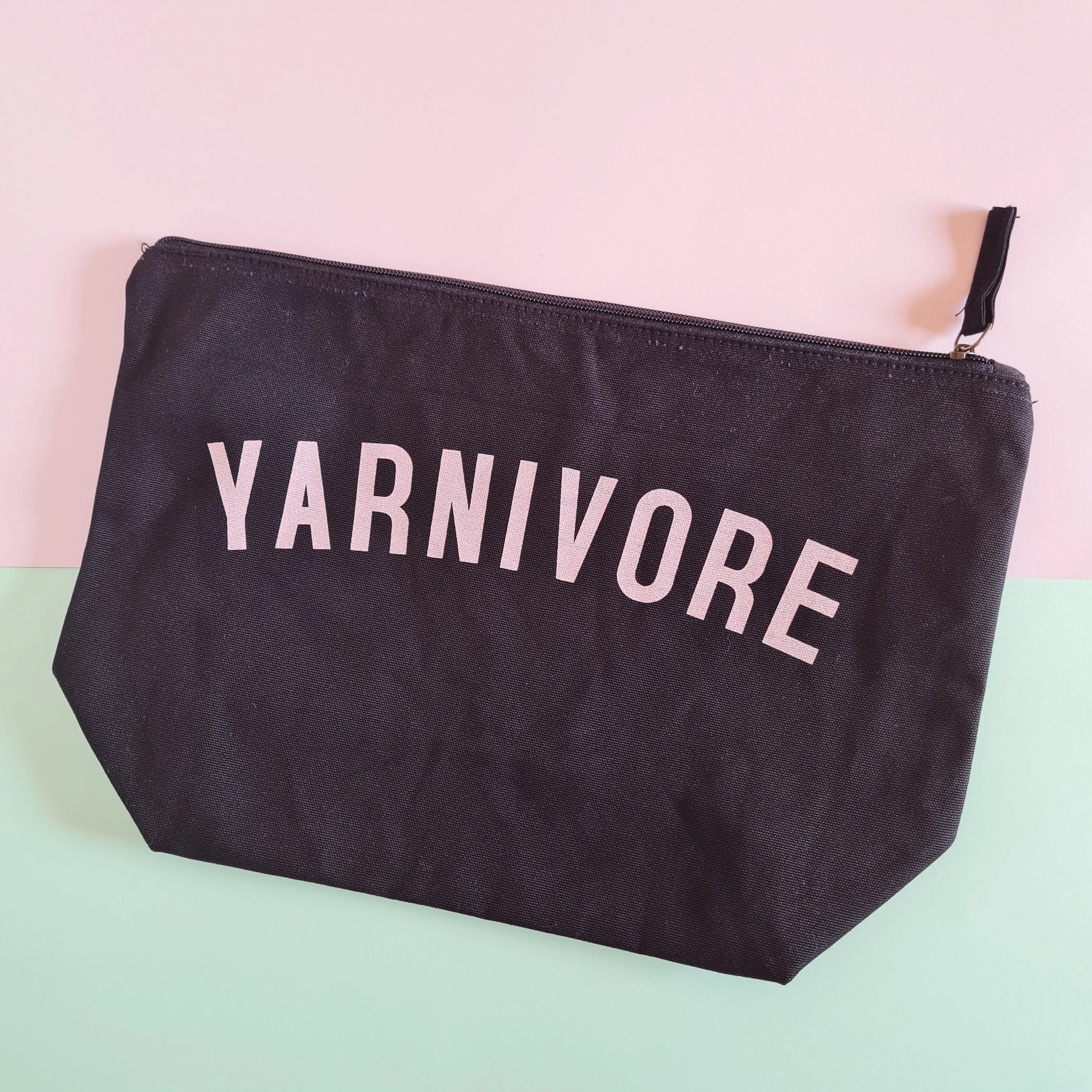 YARNIVORE Project Bag - Cotton Zip Up Bag