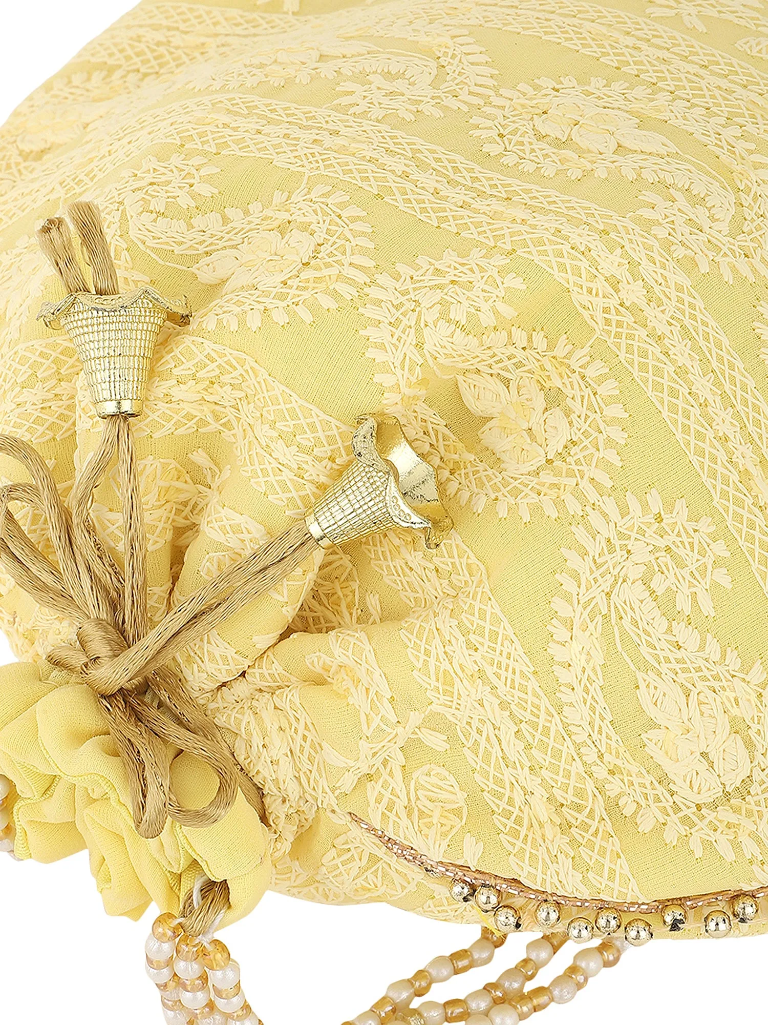 Yellow Potli Bag Clutch