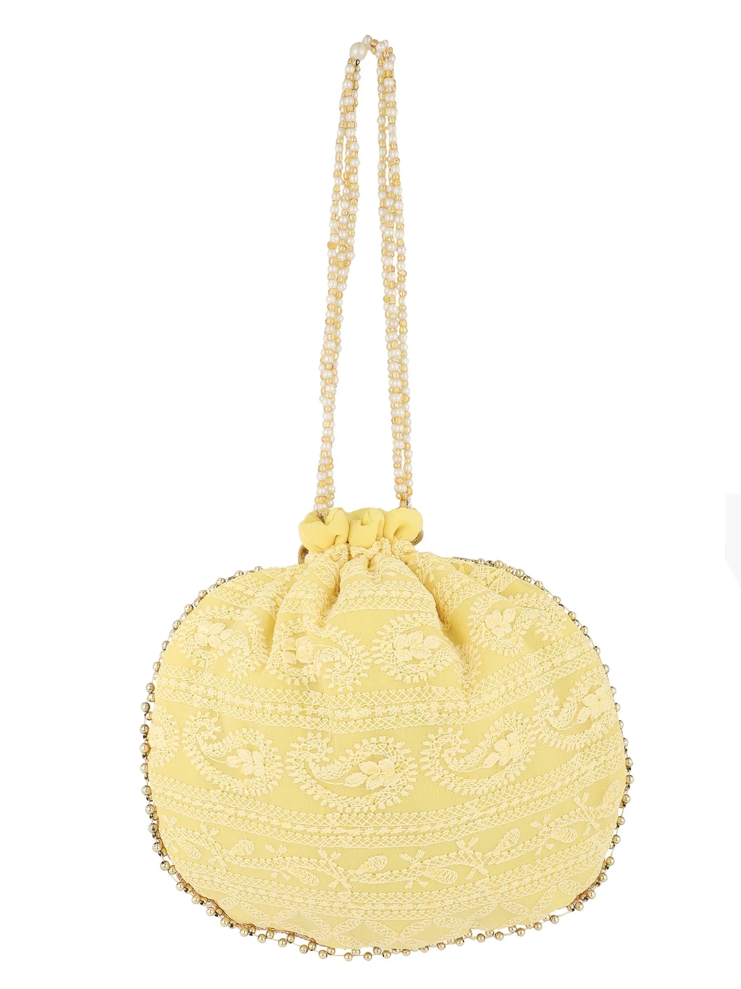 Yellow Potli Bag Clutch