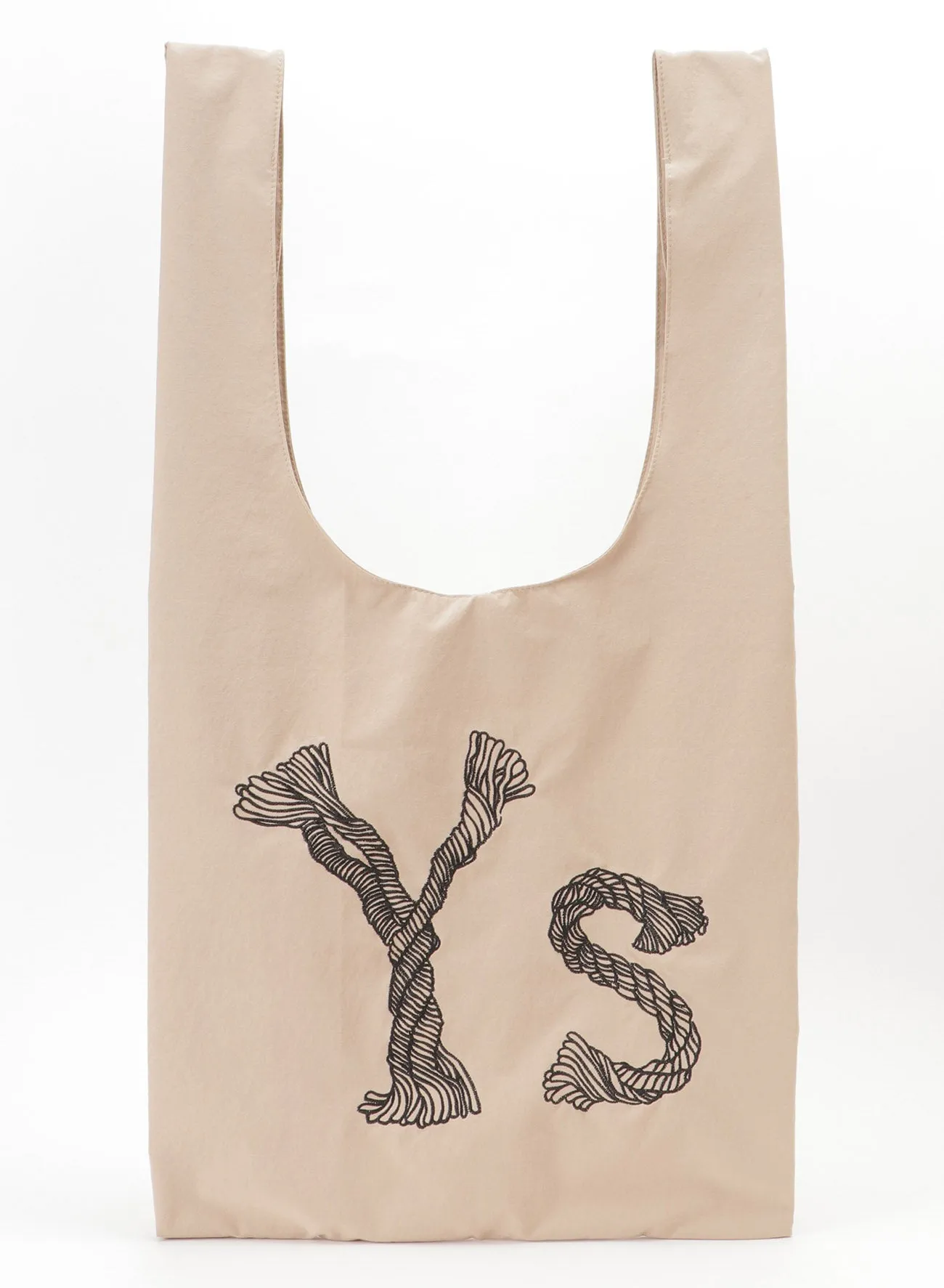 Y's EMBROIDERY TAFFETA PACKABLE TOTE BAG